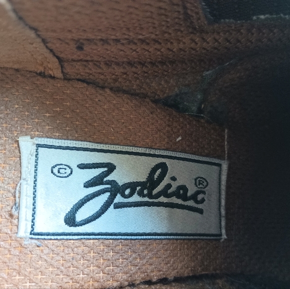 Zodiac Womens 7 Suede Ankle Boot Bootie Brown Leather Pointed Toe Western Stitch - Picture 3 of 10